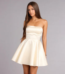 Morgan Satin Lace-Up Mini Dress