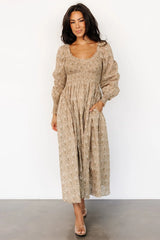 Truman Smocked Dress | Olive Floral