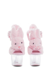 Plush Paws Platform Heels - Pink