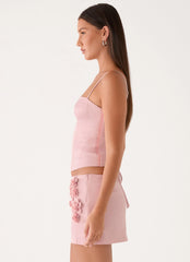 Ayella Bustier Top - Pink