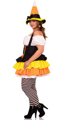 Plus Size Candy Corn Witch Costume - Image 3