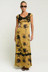 Marianna Maxi Dress in Chartreuse