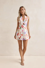 Wildflowers Halter Mini Dress Multi