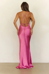 First Class Reverie Satin Maxi Dress Orchid