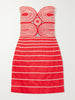 Muy Poetica cut-out embroidered linen mini dress