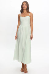 Dulce Scoop Neck Midi Dress Sage