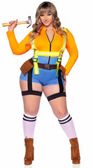 Plus Size Sexy Construction Worker Costume - Image 1