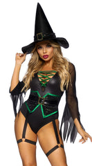 Green Queen Witch Costume - Image 1