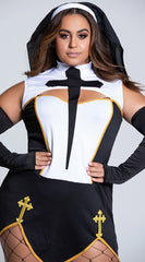 Plus Size Bad Habit Nun Costume - Image 2