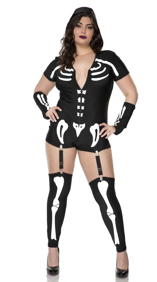 Plus Size Sexy Skeleton Costume - Image 1