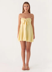 Riven Mini Dress - Yellow