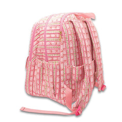 Quilted Bow Backpack in Blush