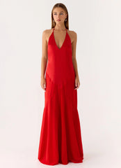 Leilah Maxi Dress - Cherry