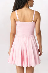 LACE TRIM HOOK & EYE MINI DRESS