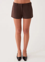 Oslo Mini Shorts - Chocolate