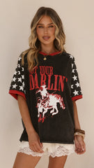Not Your Darlin Tee - Black/Red
