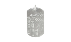USA HEROES PROJECT DOG TAG and Ball chain Silver CHRM0447