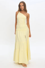 Rico One-Shoulder Strappy Back Maxi Dress Butter