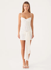Xylo Lace Mini Dress - White