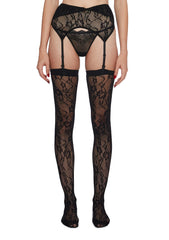 Pull You Close Garter Set - Black
