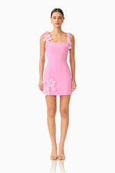 Chantelle Floral Mini Dress in Pink