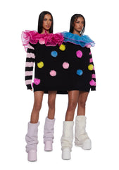 Clown Trouble Knit Sweater Set - Multi