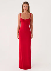 Vamonos Maxi Dress - Cherry Red