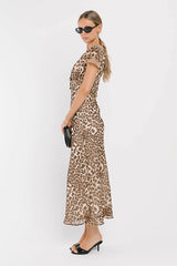 Tatiana Leopard Midi Dress