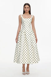 Zada Sleeveless Wave Point Maxi Dress
