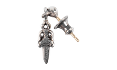 Drop Stack Dagger Earring Silver Red CHRM0901