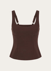 Autrey Suiting Top - Chocolate