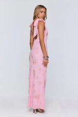 Soft Icon Energy Embellished Maxi Dress Pink