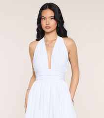 Effortlessly Flirty Halter Skater Romper