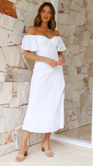 Jalissa Midi Dress - White