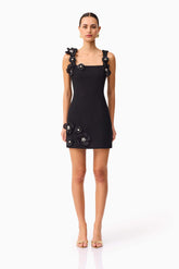Chantelle Floral Mini Dress in Black
