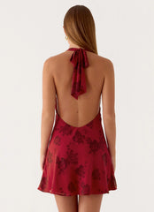 Magnolia Mini Dress - Cherry Rose