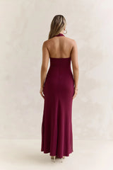 Run To You Halter Maxi Dress Plum