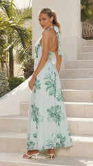 Larna Maxi Dress - Mint Floral