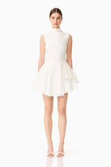 Nydia A-Line Mini Dress in White