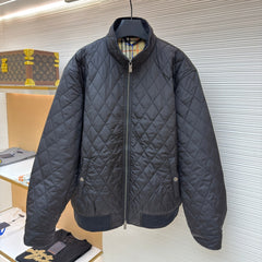Burberry 25 Quilted Down Jacket Black Nylon Fabric