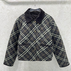 Burberry 25 Quilted Cropped Jacket Multicolor Cotton