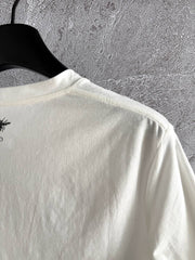 CD Butterfly T-shirt White mix colors Cotton Linen