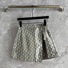 CD Monogram Culottes Gray mix Beige Polyester