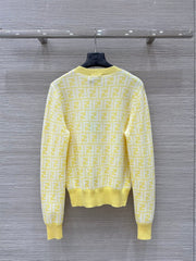 Fendi 25 Cardigan yellow Cotton