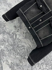 CD 25 Studded Jacket Black Cotton