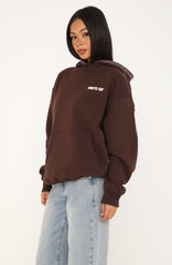 Vivid Light Oversized Hoodie Chocolate