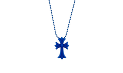 Silicone cross necklace Blue CHRM0493