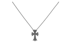 Silicone Cross Necklace Grey CHRM1776