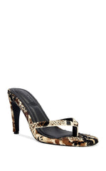 Women's Lewis Cream and Brown Genuine Calf Hair Sandals