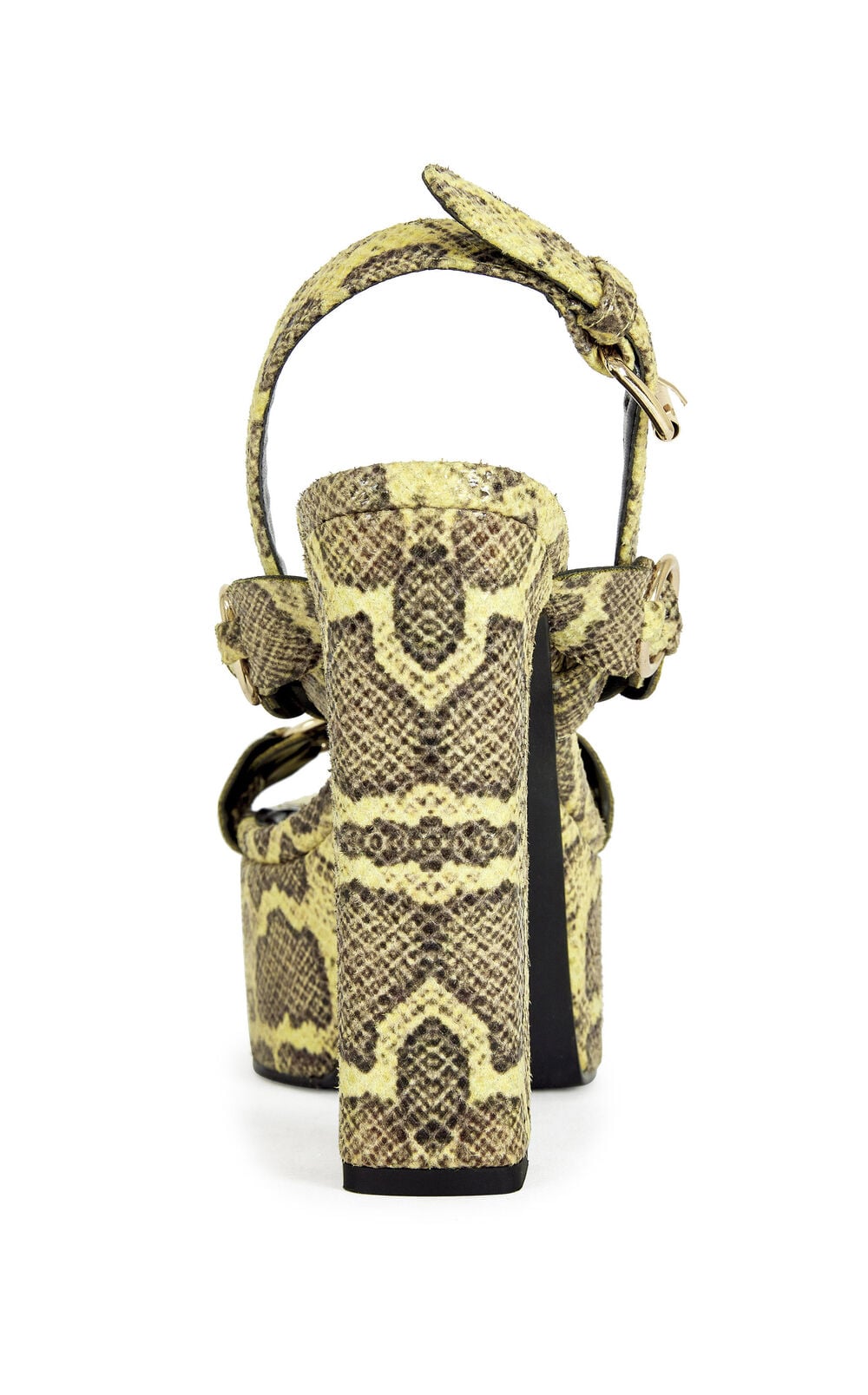 Women's Tarynn Yellow Snake Block Sandals
